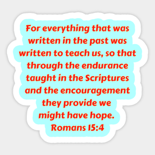 Bible Verse Romans 15:4 Sticker